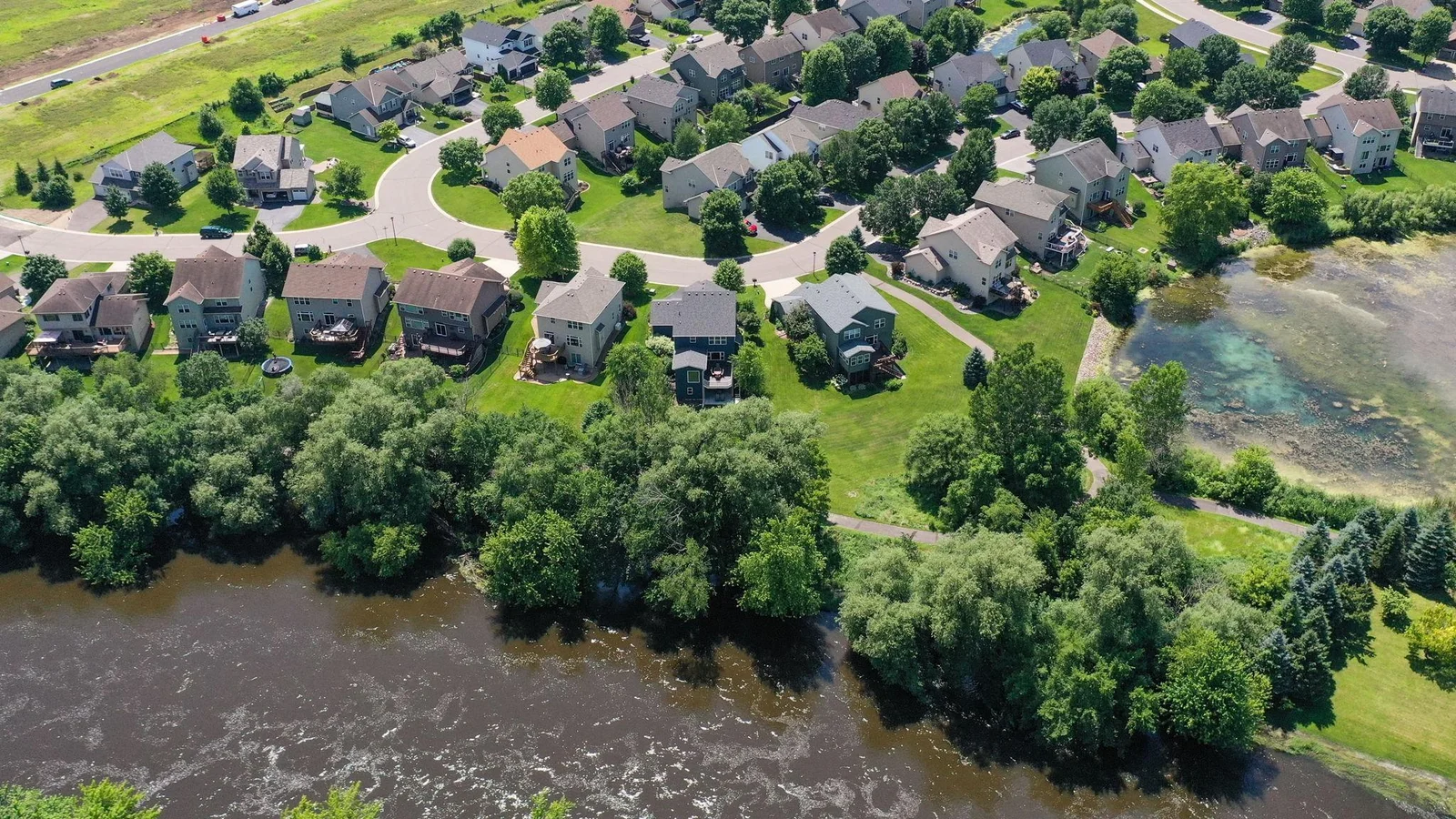 Aerial View showing private river views!