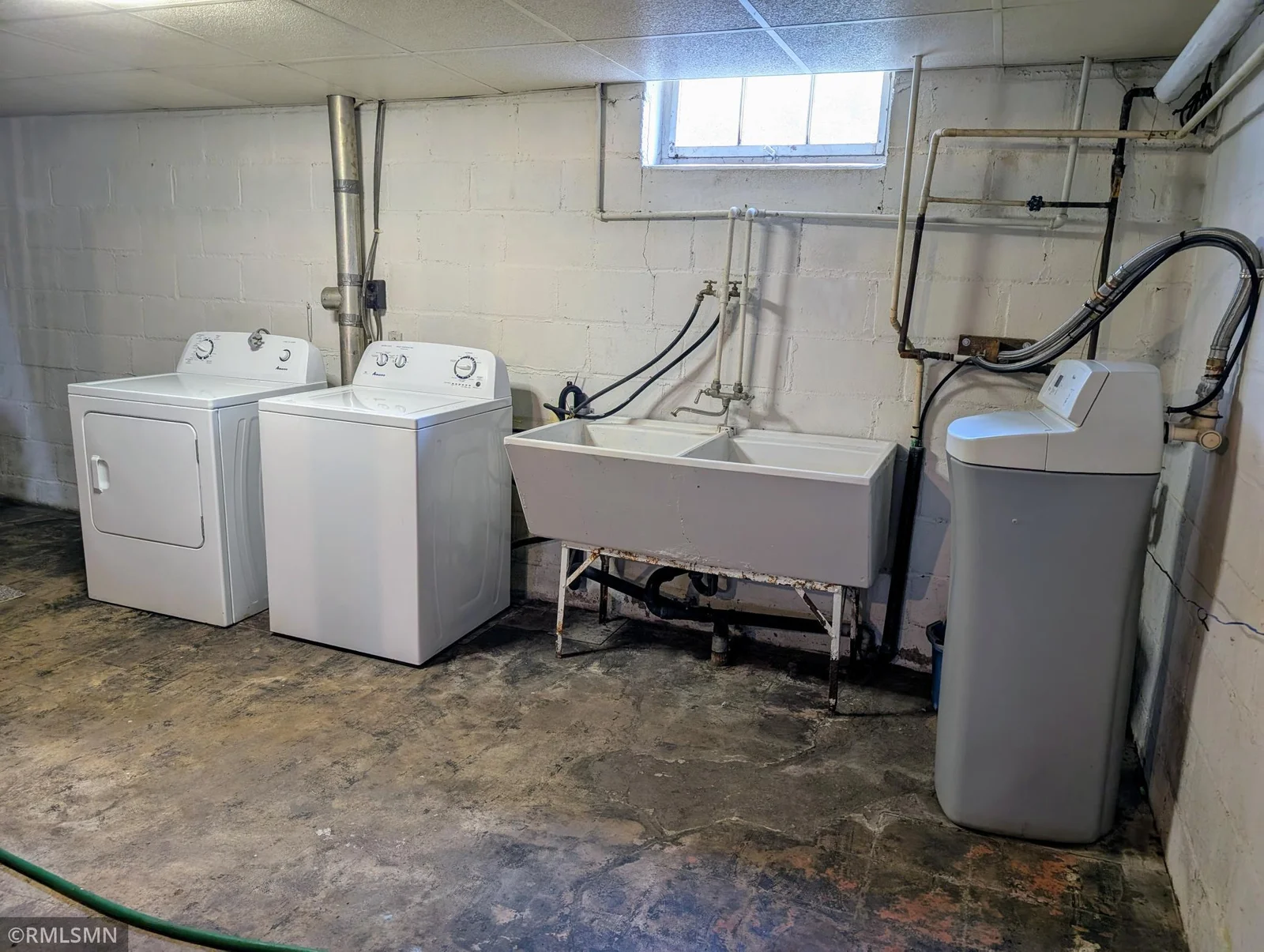 Basement laundry area