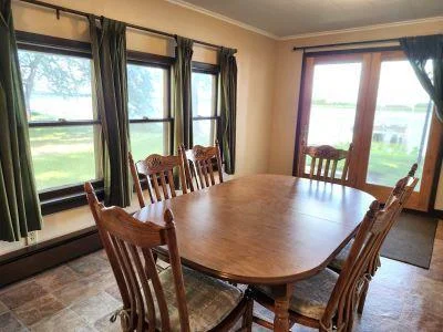 Dining room lake view