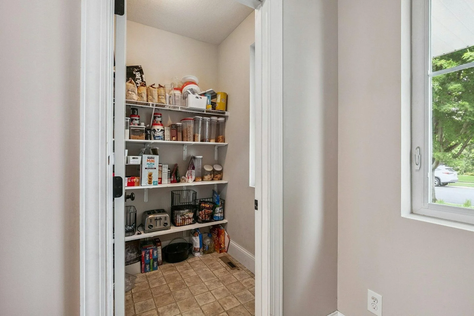 Walk in Pantry off Kitchen in Mud Room