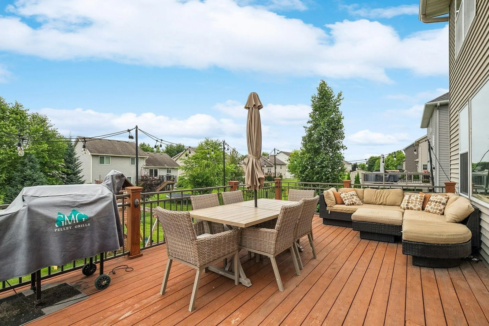 Spacious deck off the Dining area
