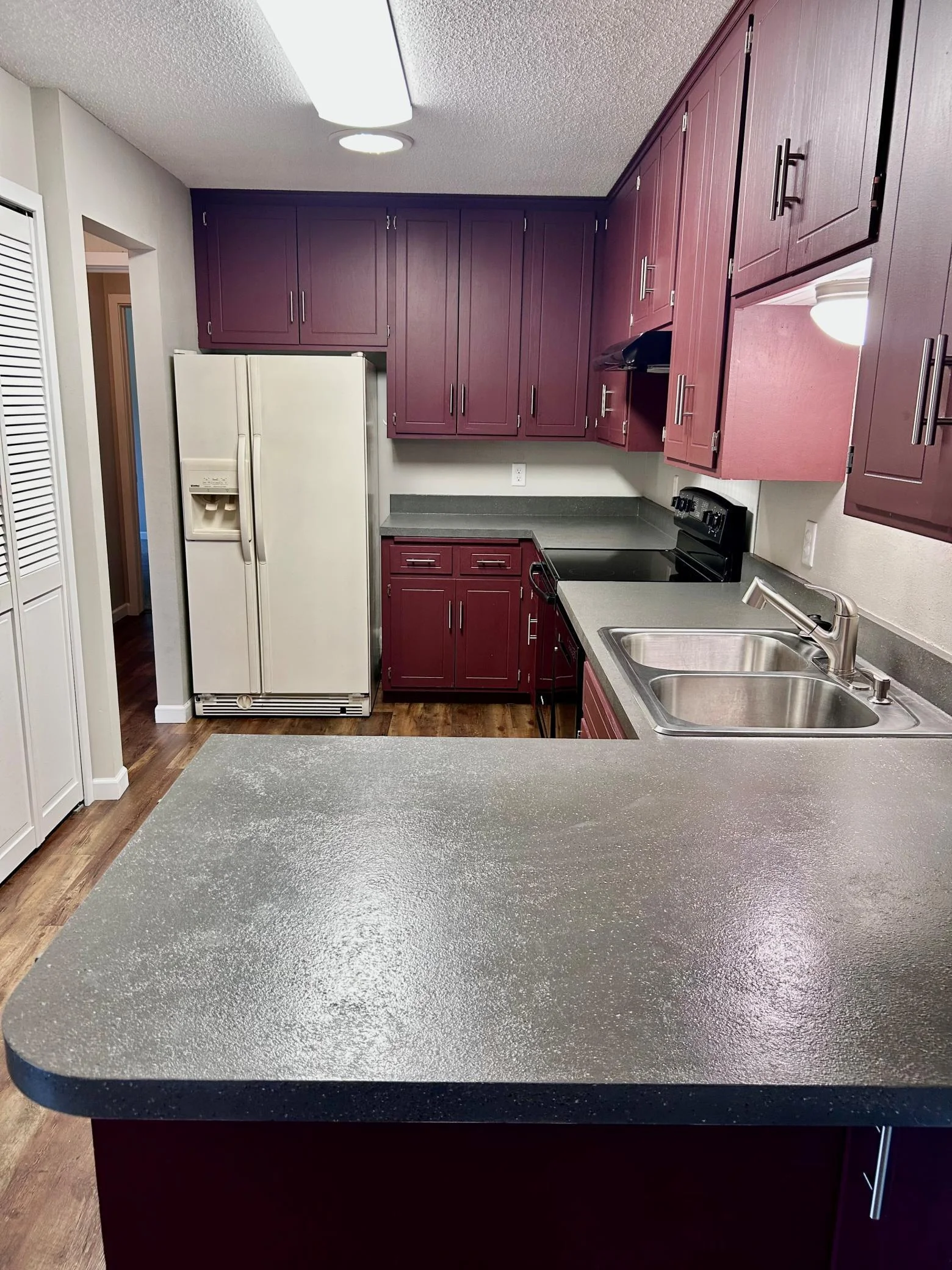 Sit-up bar view into kitchen