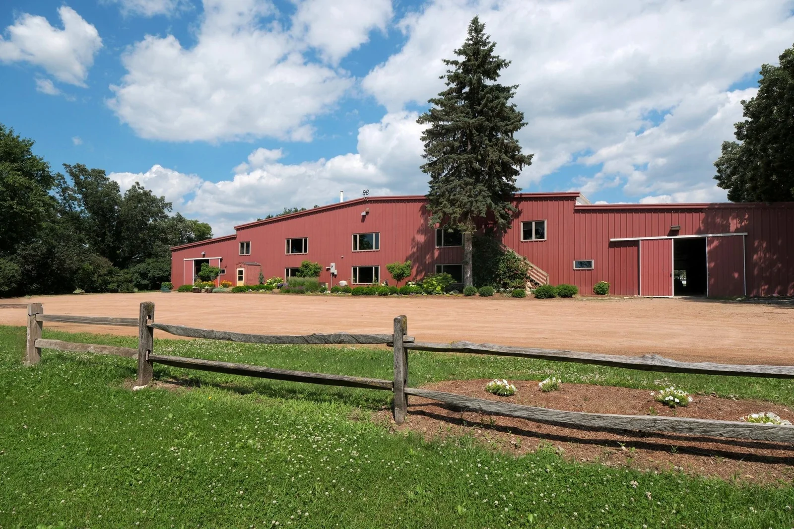 Front elevation of barn