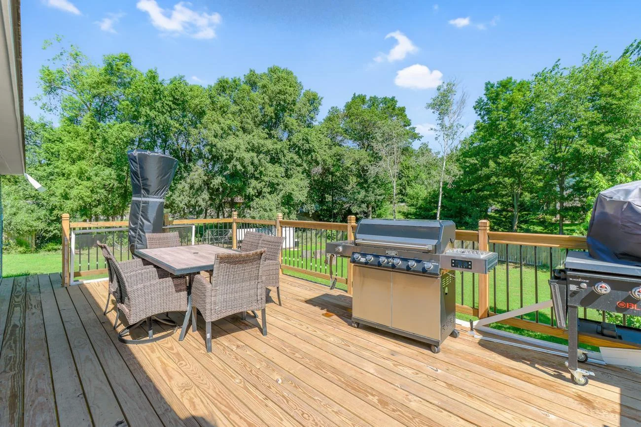 Step out from the kitching/dining to beautiful views from your deck of