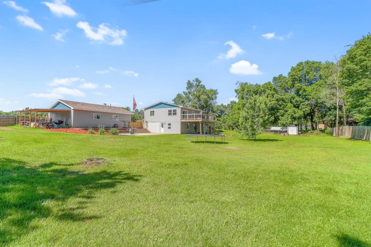 Large fenced in backyard