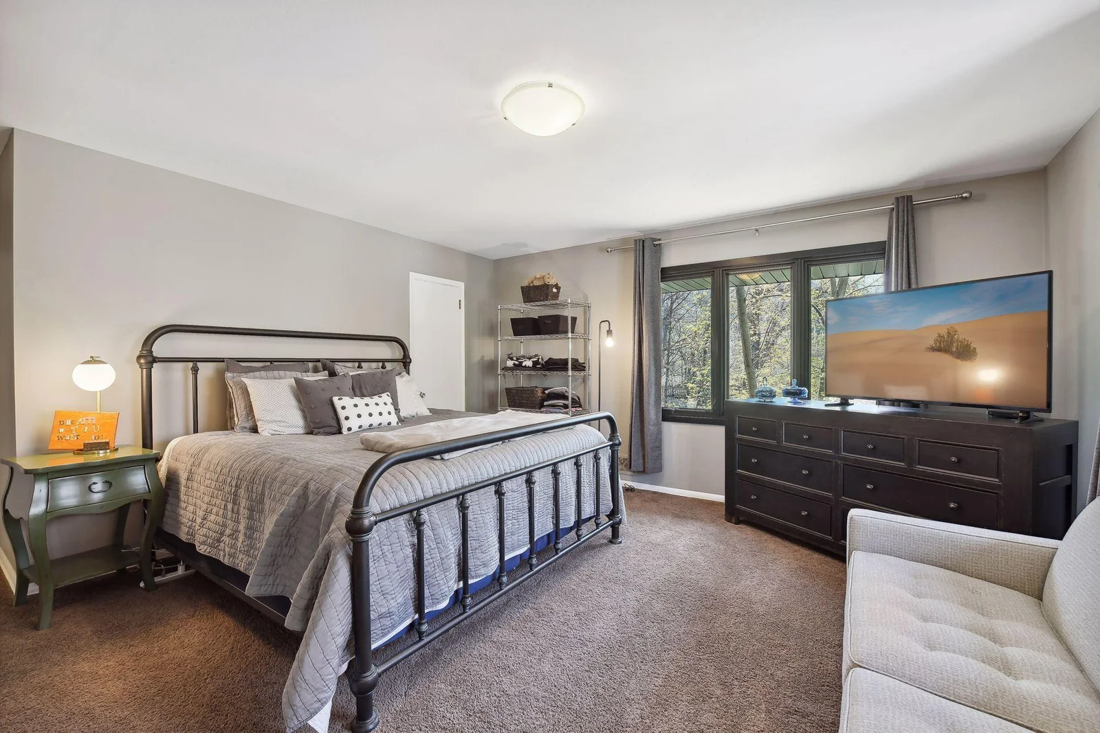 Spacious primary bedroom