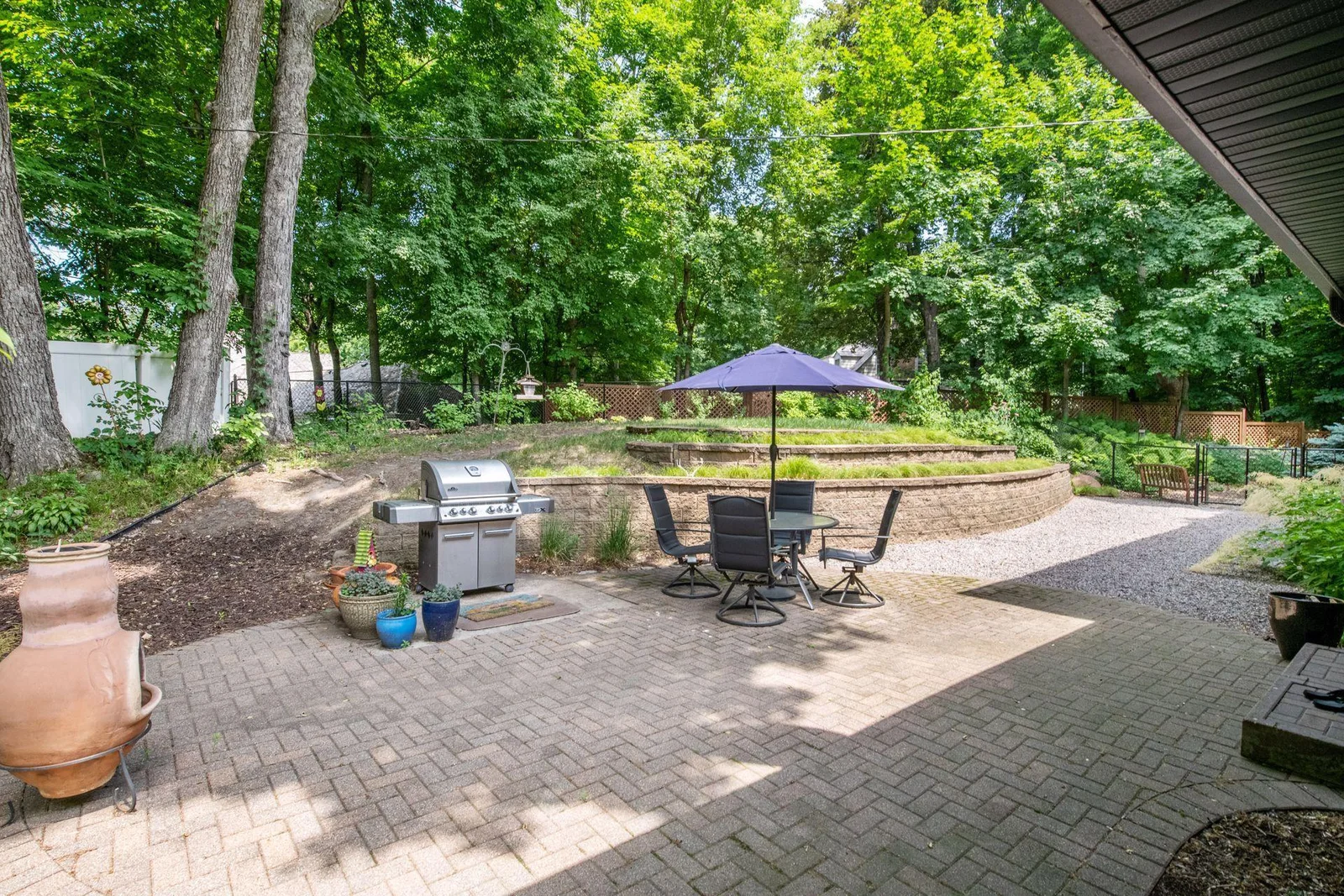 Lower level patio makes the perfect spot for grilling and dining al fresco