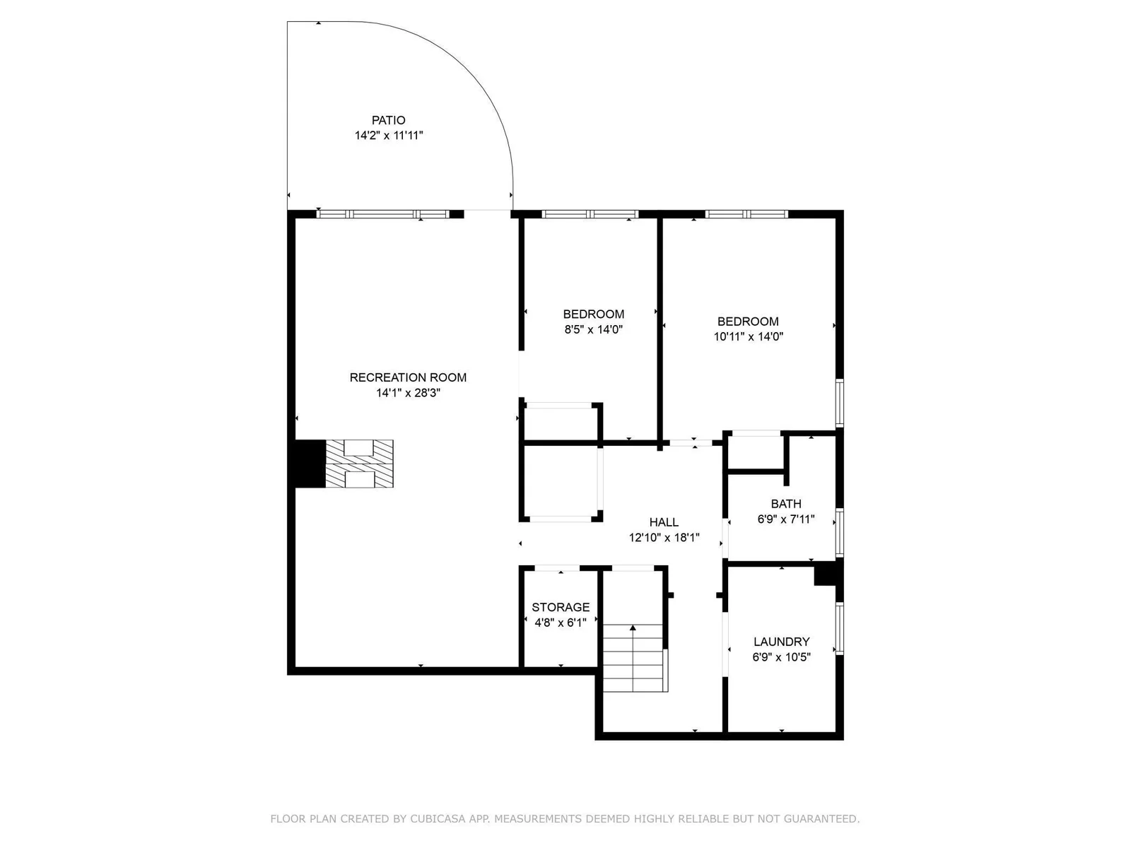 current lower level floor plan
