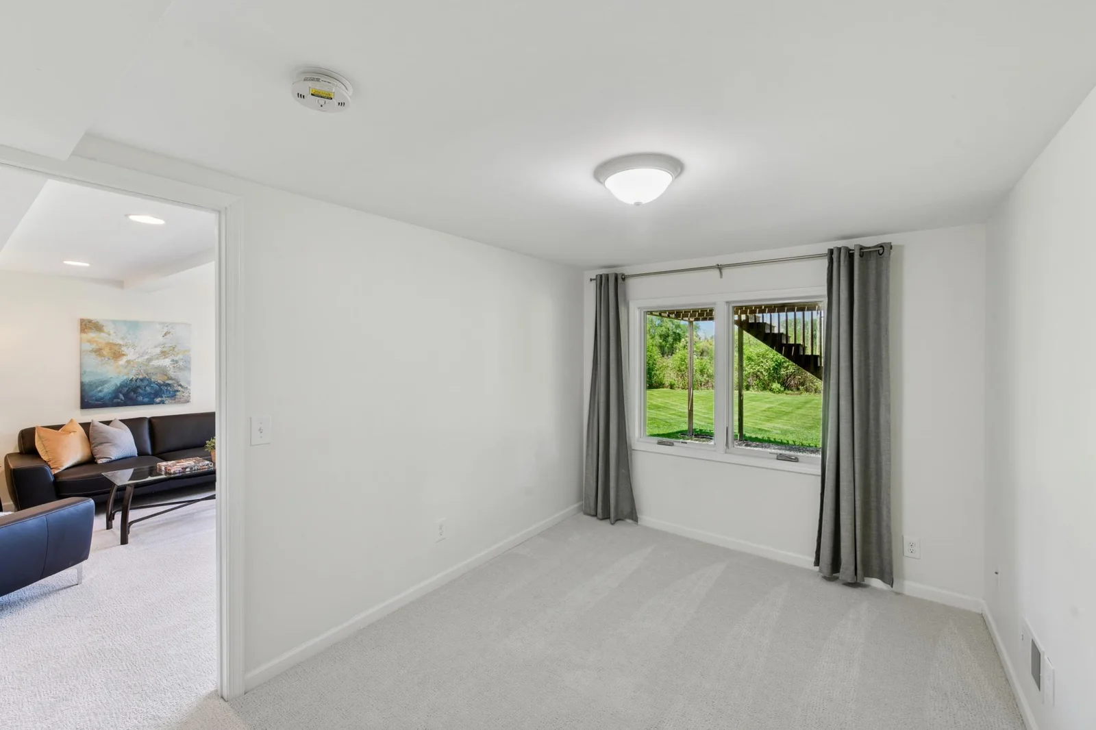 Lower level third bedroom, all new carpet and paint