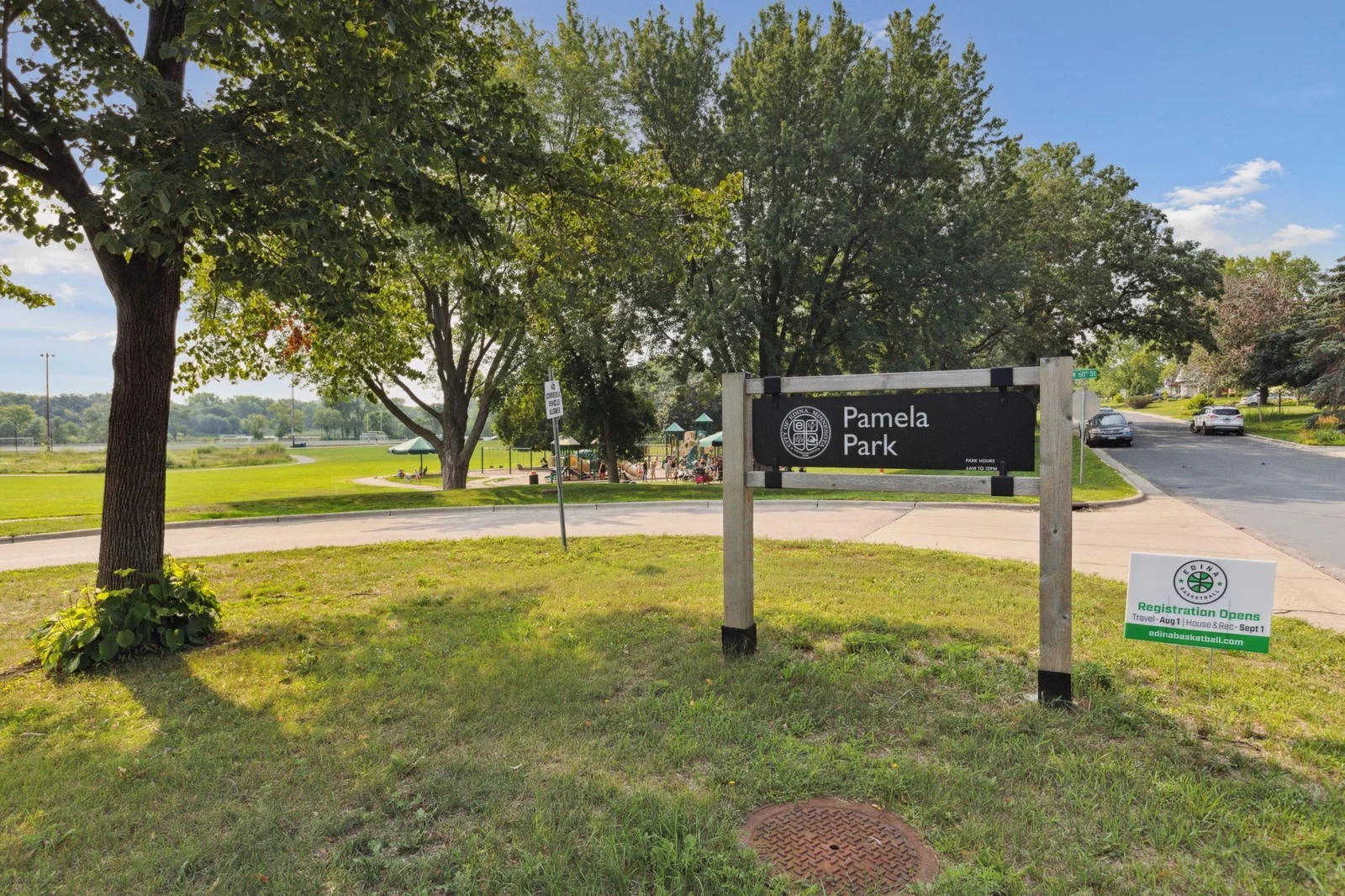Pamela park, playground and fields are just around the corner