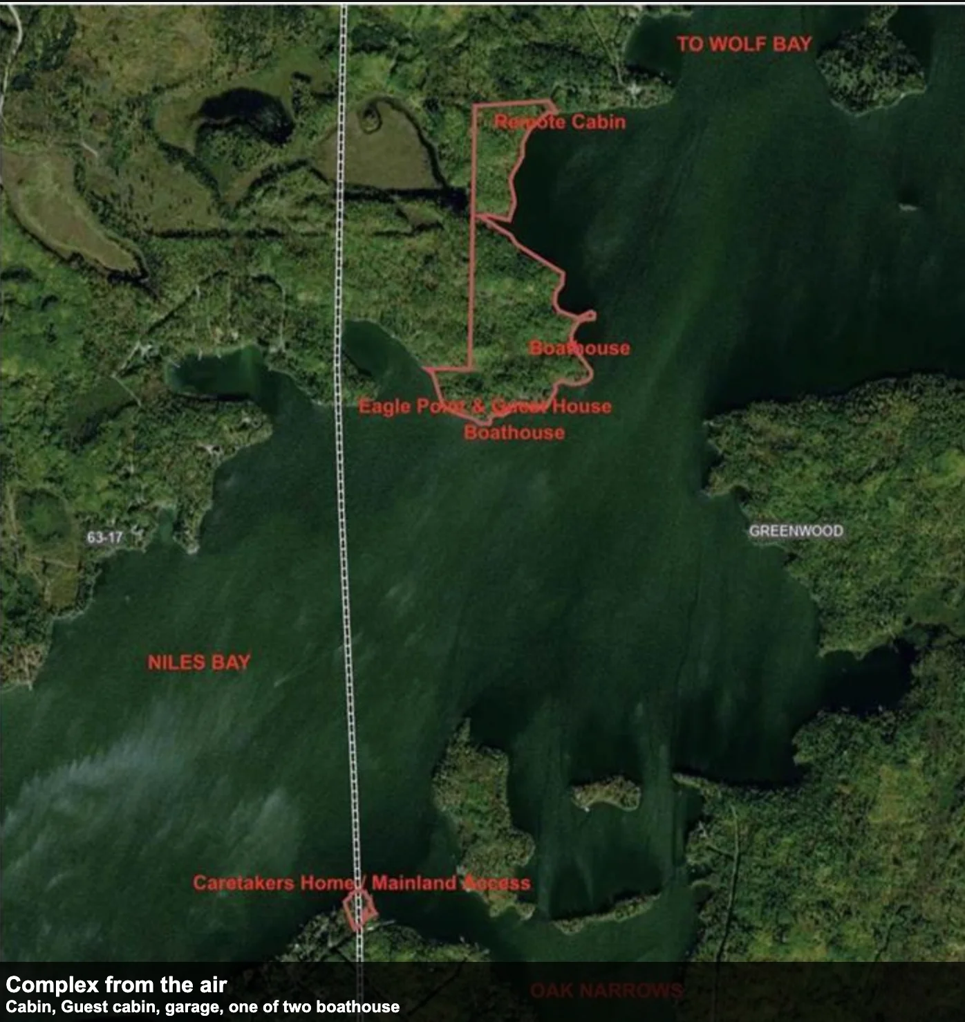 Aerial Map showing all properties