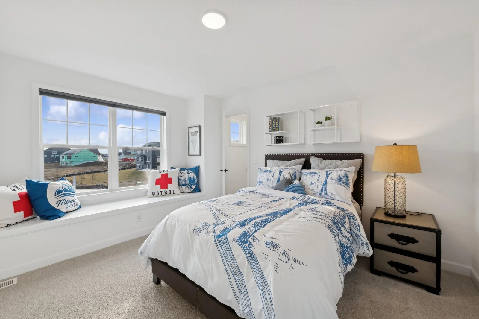 (Photo of decorated model, actual homes finishes will vary) The third secondary bedroom.