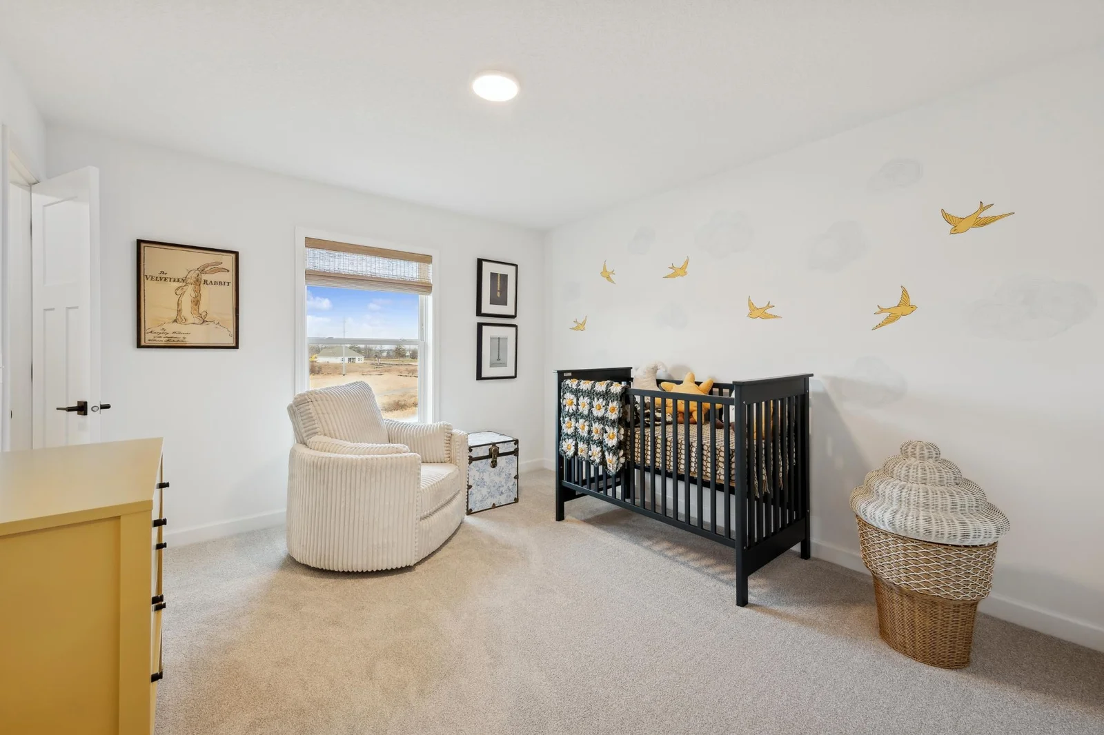 (Photo of decorated model, actual homes finishes will vary) One of three spacious secondary bedrooms.
