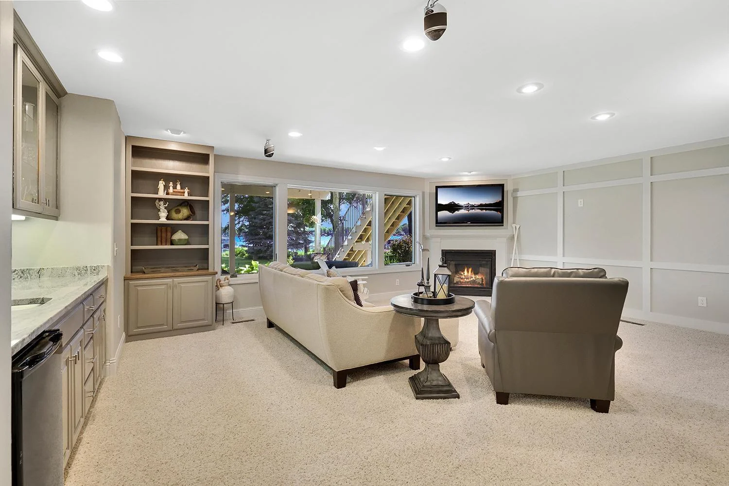 Lower-level family room