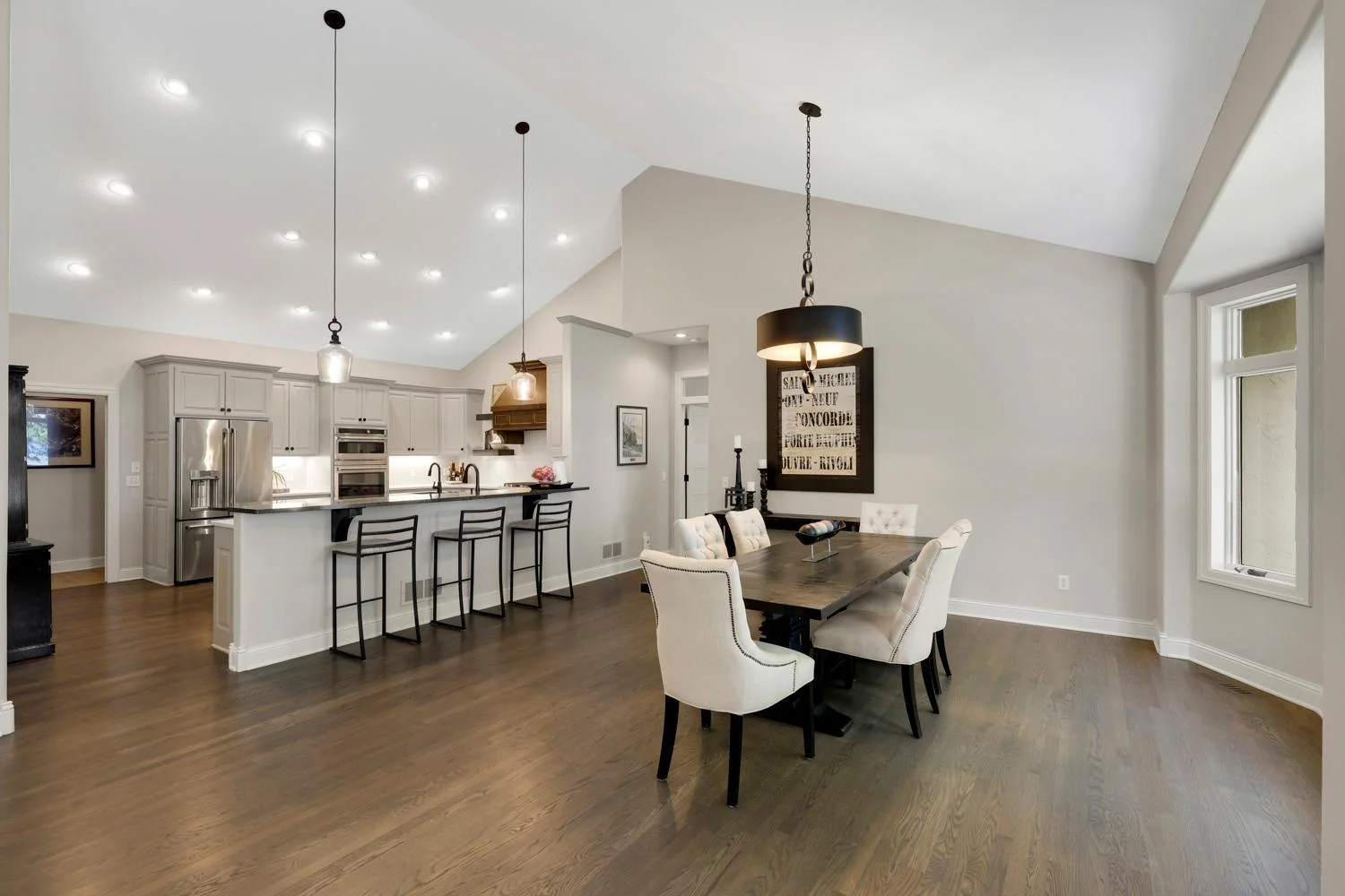 Walls were opened with recent renovation giving the home a great functional floor plan and lake view from the kitchen