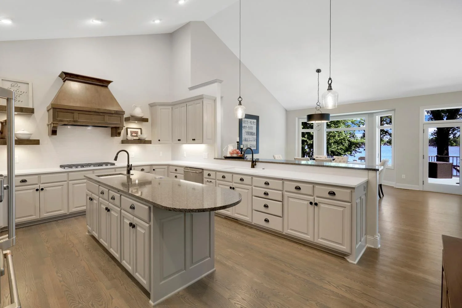 Lake views from the kitchen too!