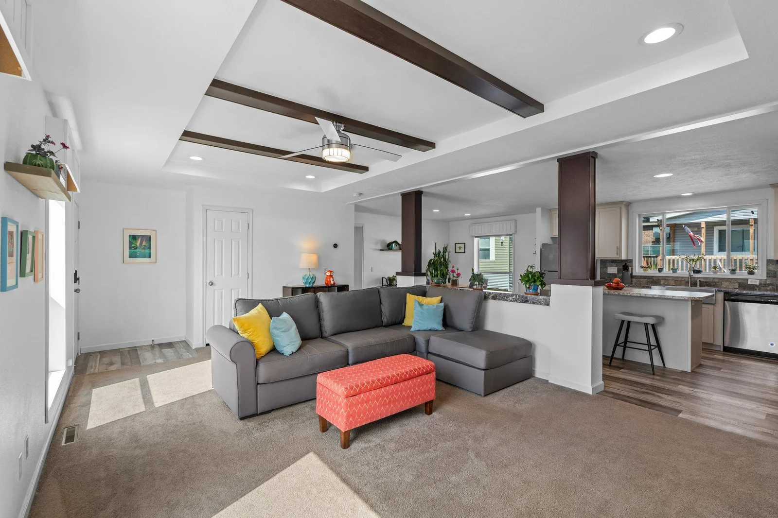 Step inside to discover a bright, open-concept layout enhanced by fresh interior paint (2024), creating a clean and inviting atmosphere. Oversized windows bathe the space in natural light, offering a cozy yet elegant setting for everyday living.