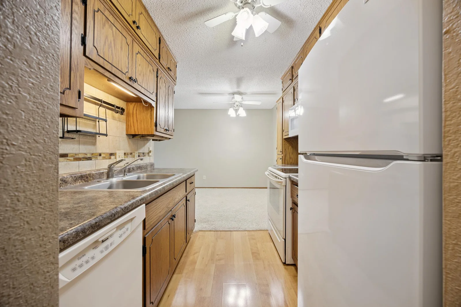 Galley style kitchen
