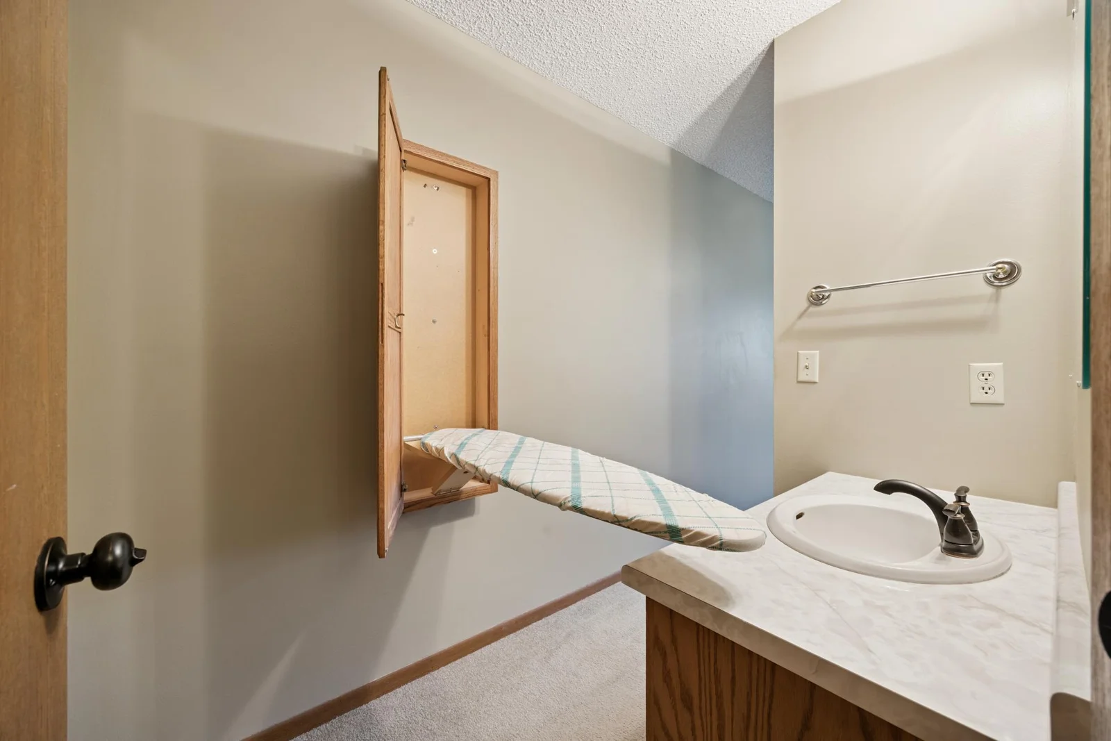 Pull down ironing board
