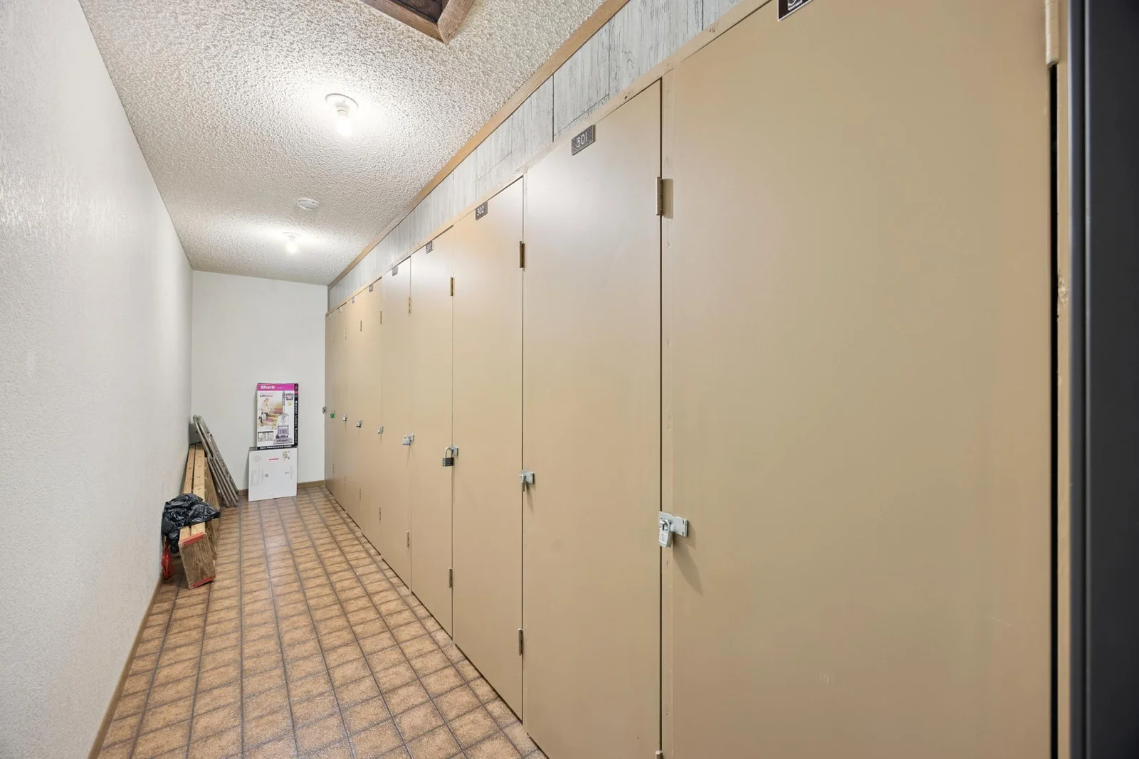 Extra storage locker in hallway