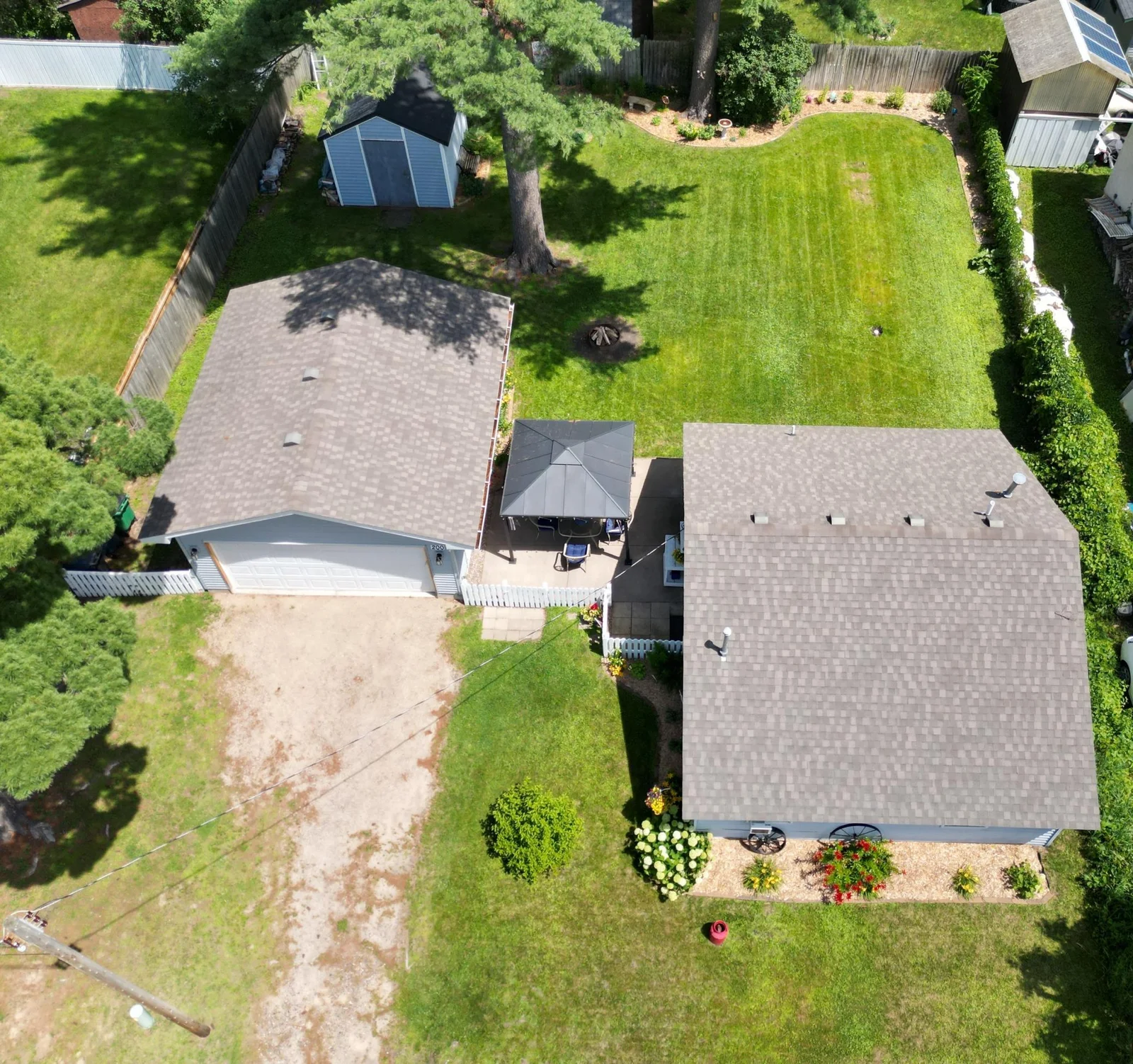 Spacious fenced in back yard.