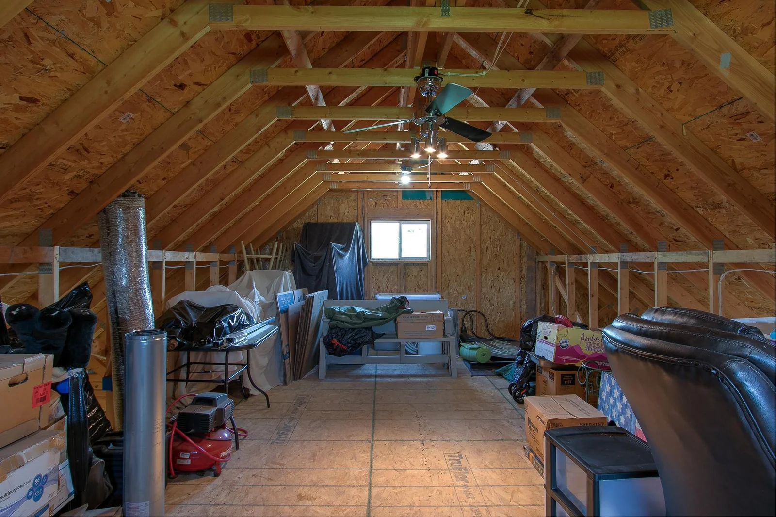 Bonus loft above garage