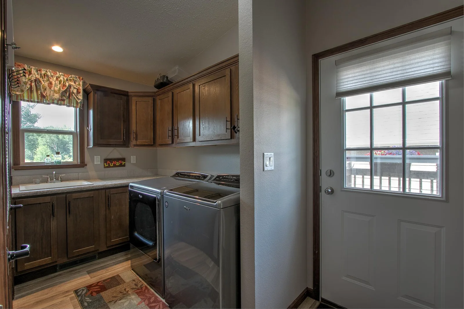 Entryway by garage deck
