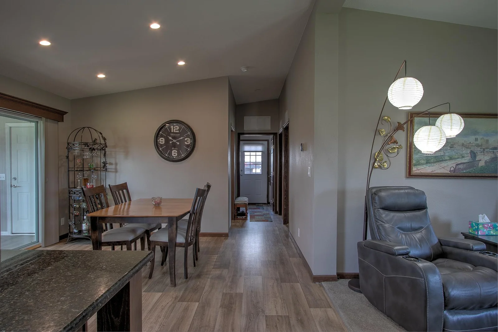 Hallway to laundry & garage entrance