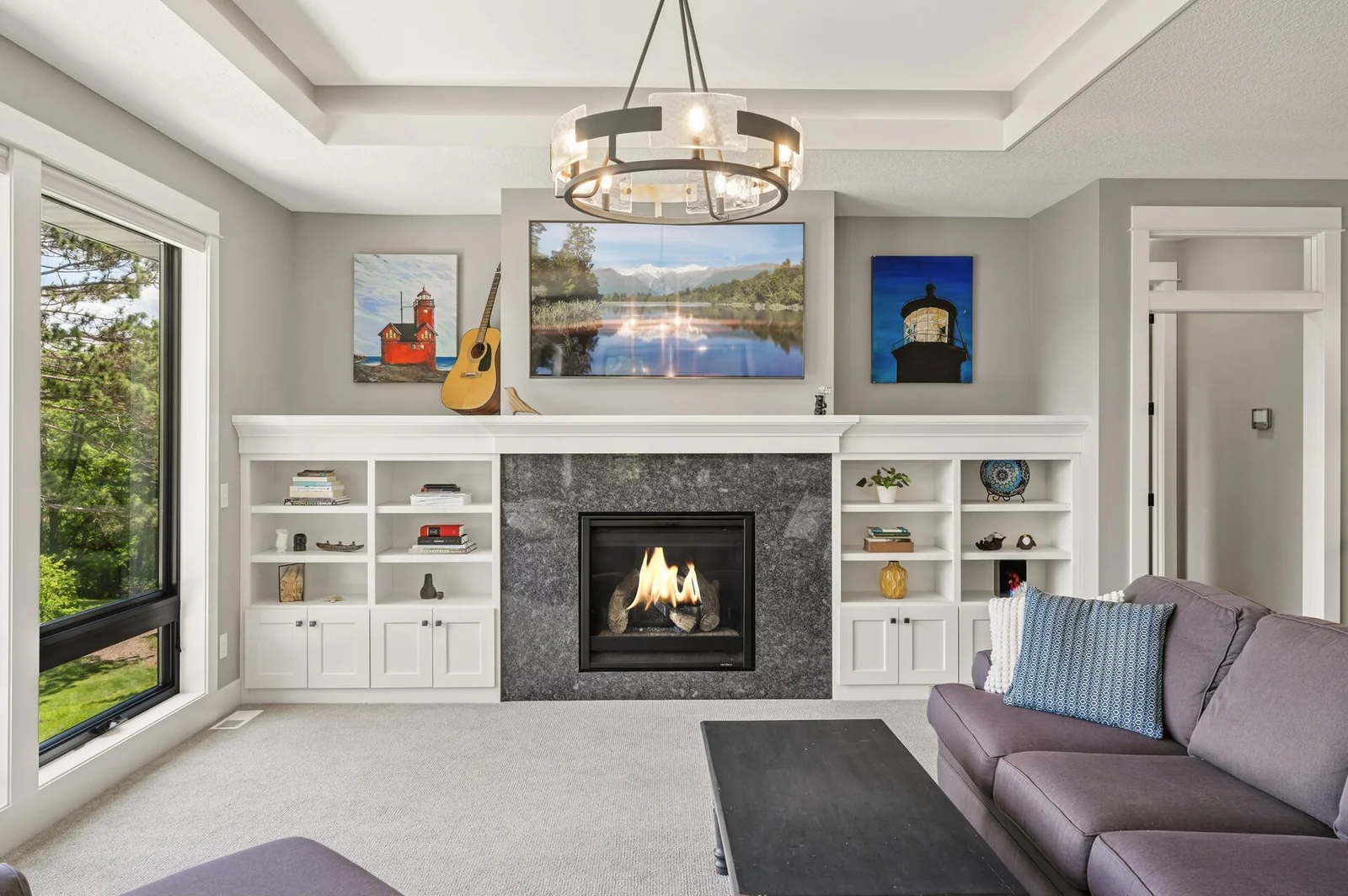 Inviting living room with open concept main floor living
