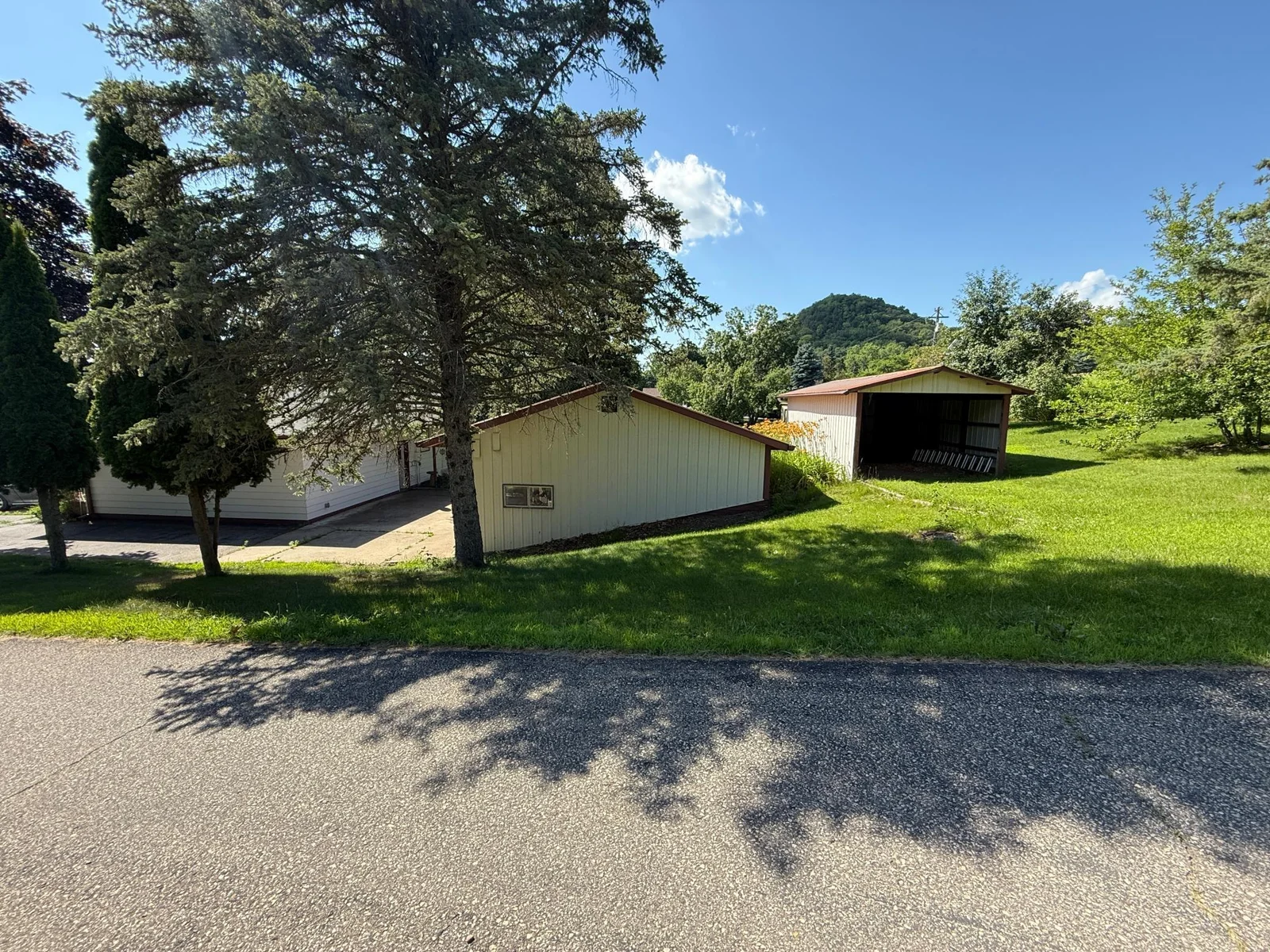 Detached garage and shed