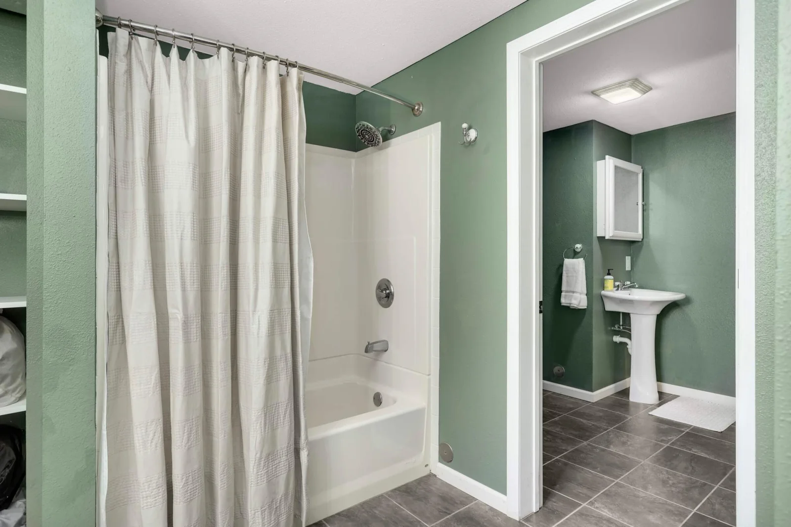 Separate spaces for privacy.