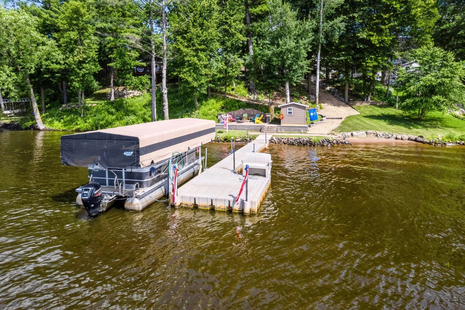 Almost 200' of sandy lake shore on Cross Lake