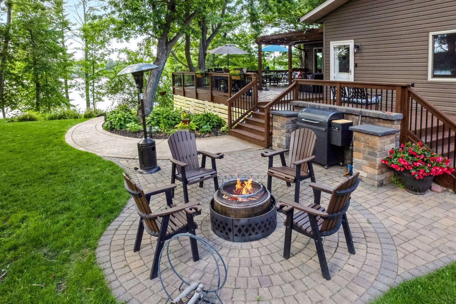 Professionally installed pavers and stamped