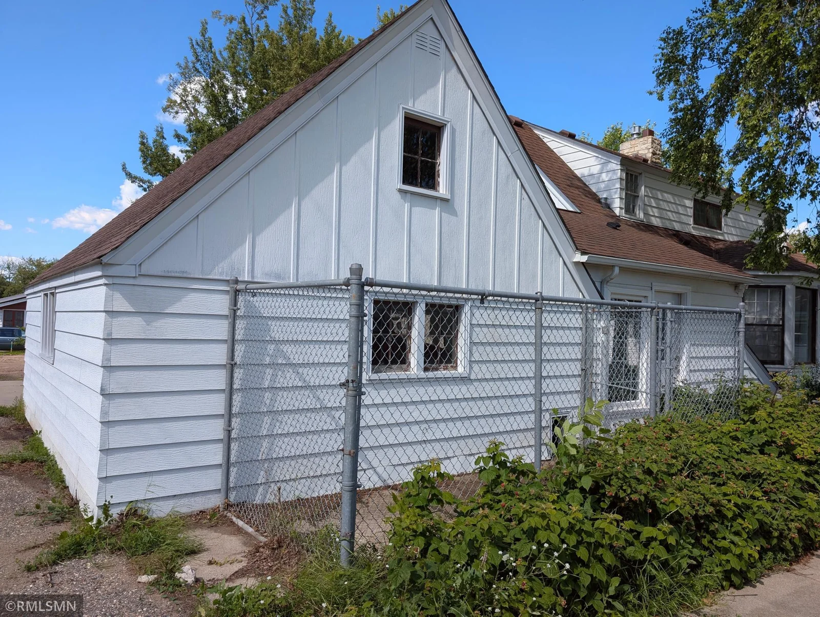 Dog kennel at back of the garage