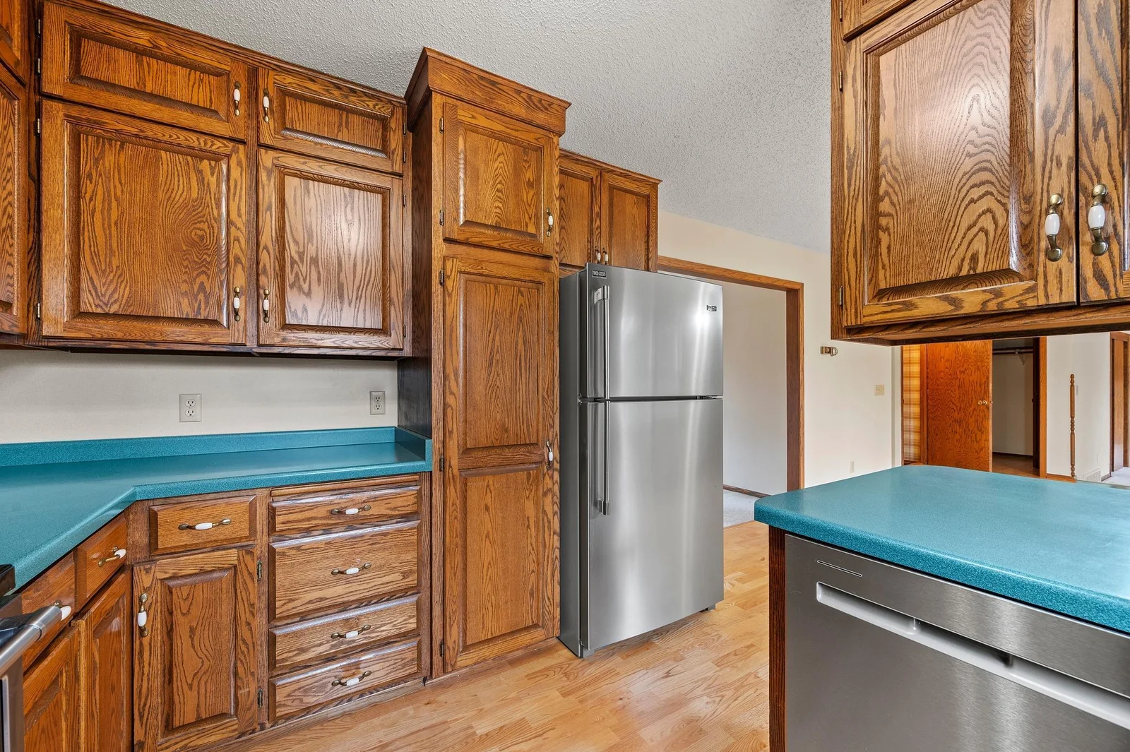 This home features newer stainless steel appliances.