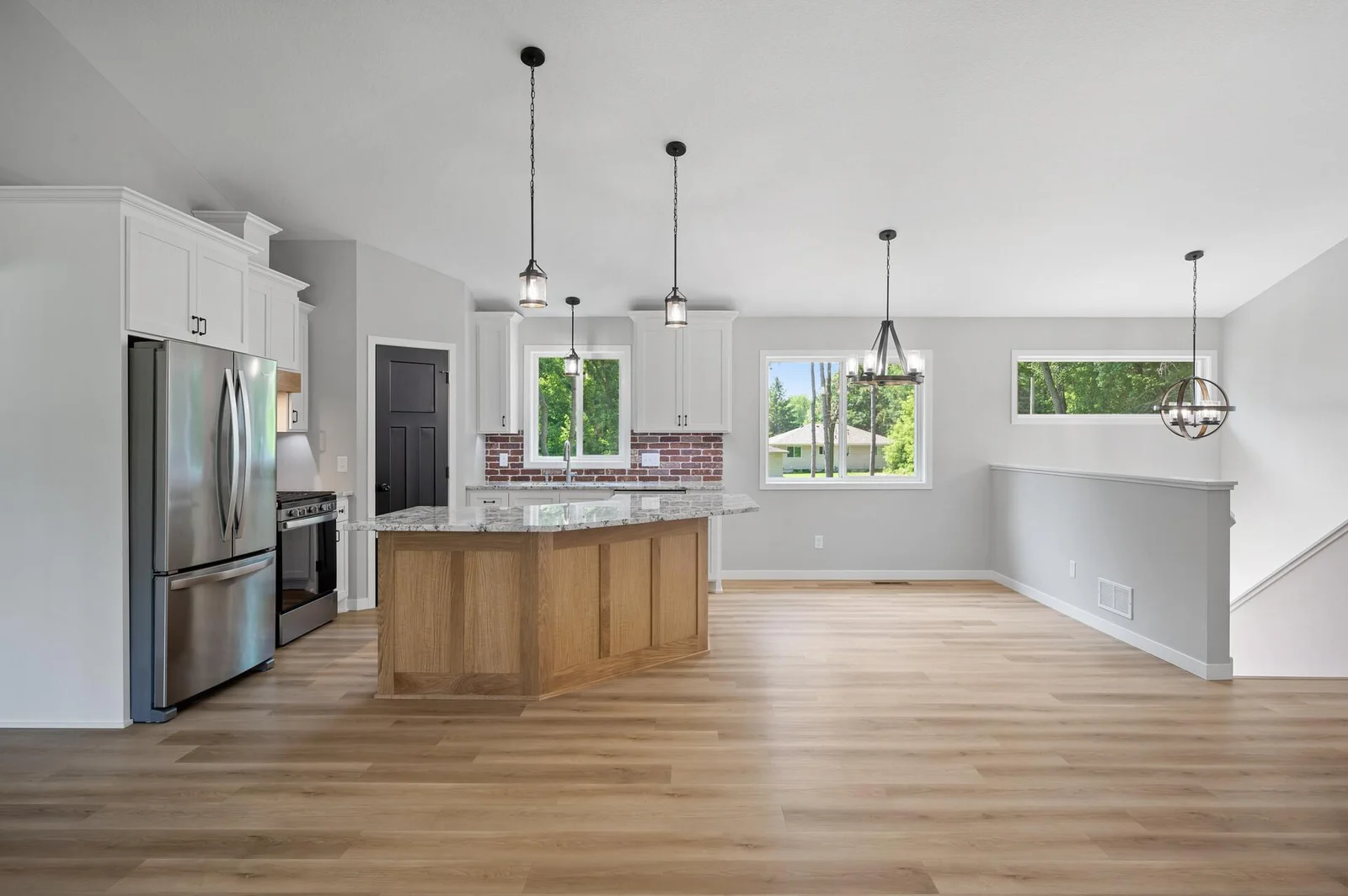 Lots of windows offer natural lighting!