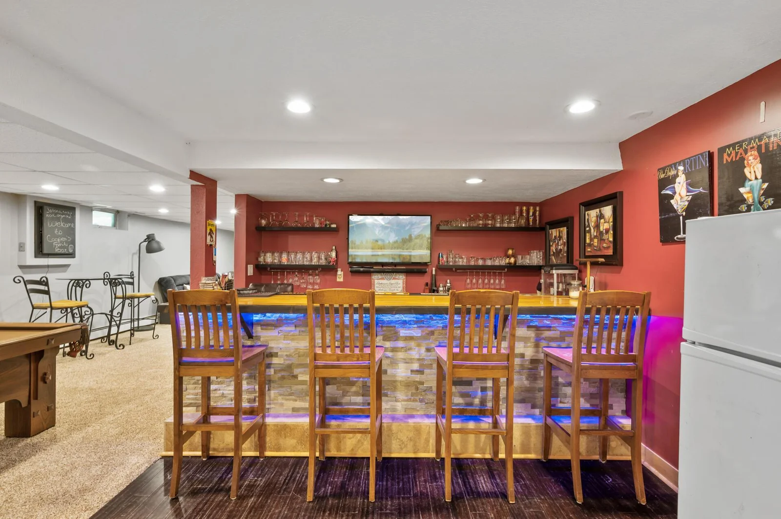 Check out your awesome new entertainment area
