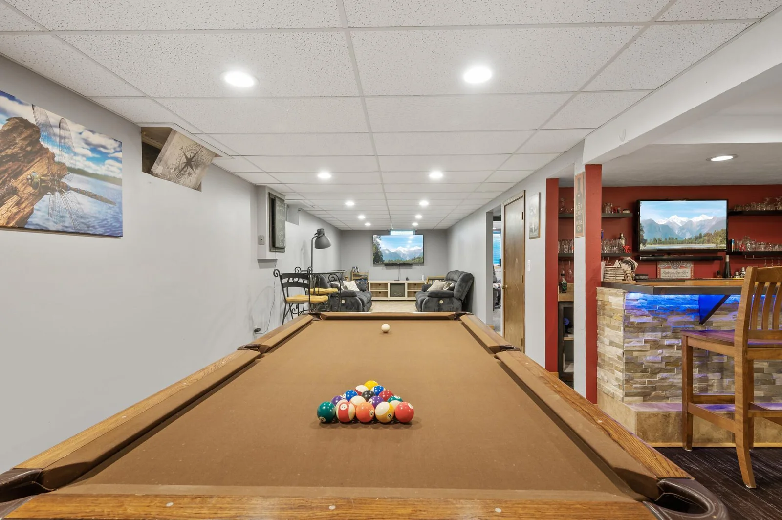 Movies, Darts, Billiards, and an amazing bar! Sounds like Heaven!