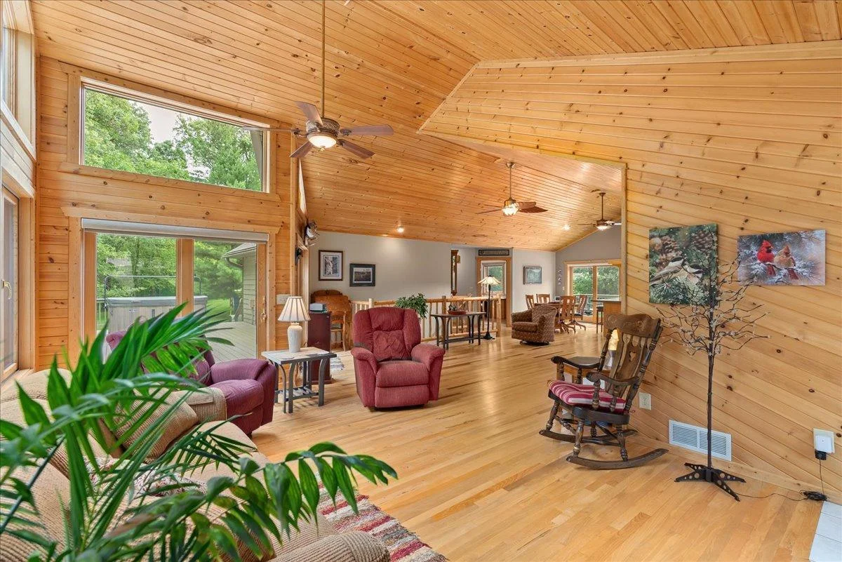 Main level open floor plan allows easy flow through the home.