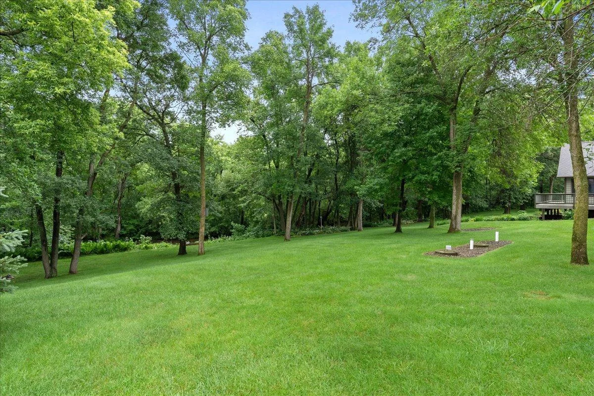 Enjoy the sights and sounds of nature while playing in the backyard.