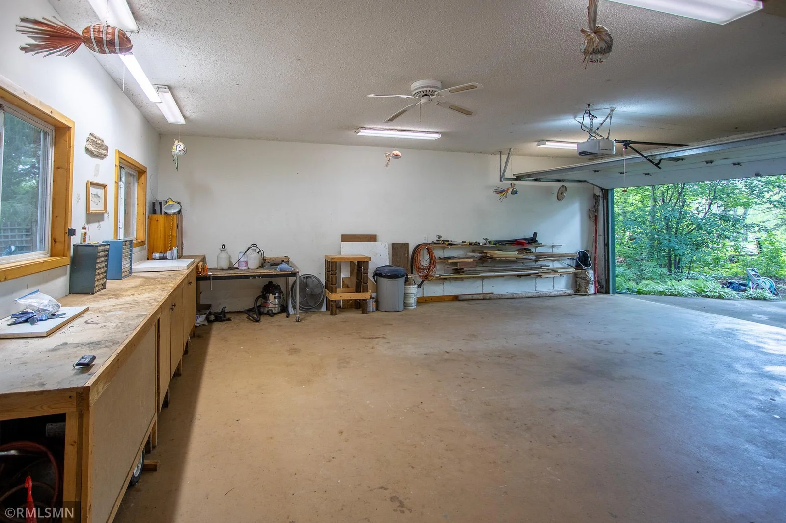The garage is extra deep so the owners can park ther pontoon in it.
