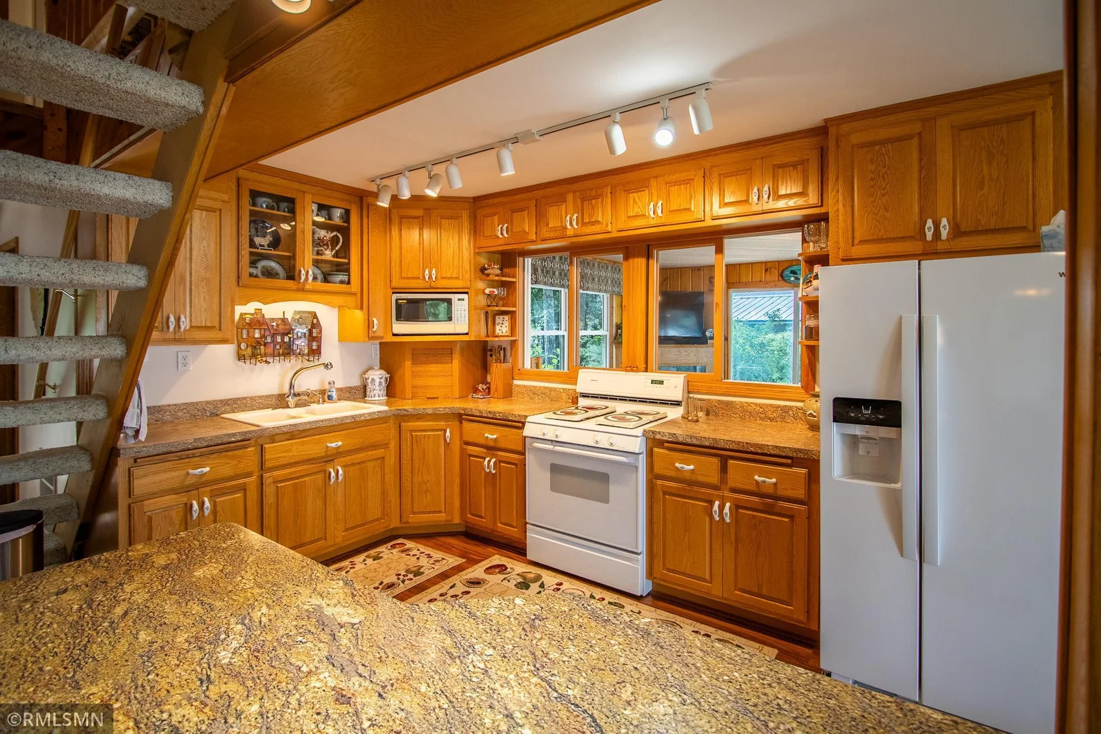 Kitchen with center island.