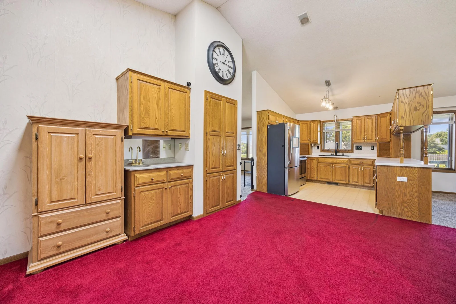 Wet bar upstairs and downstairs