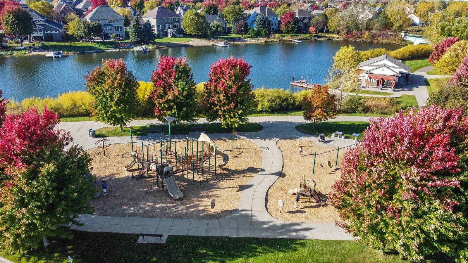 Playgrounds and beaches at the Lakes.
