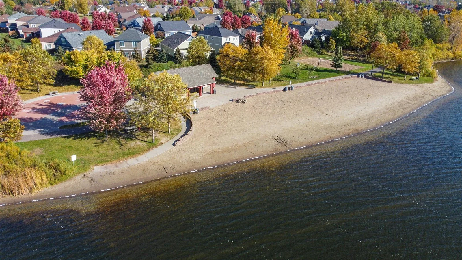In the Lakes neighborhood featuring public beaches.