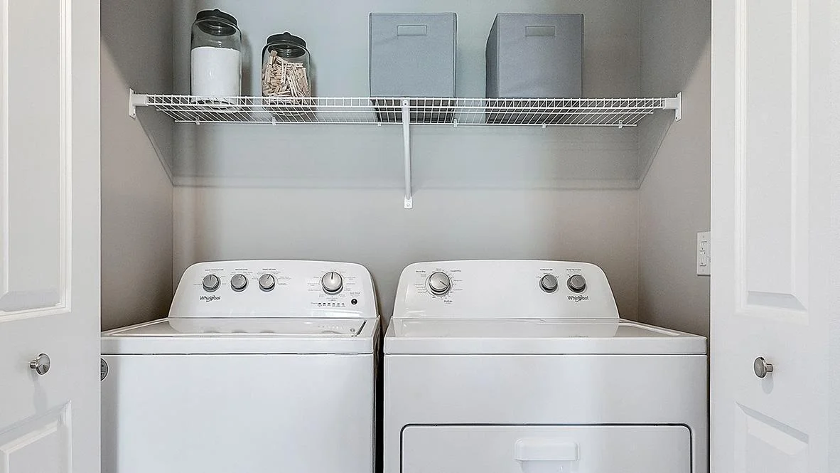 Conveniently located upstairs laundry. Model picture shown. Colors and finishes may vary.
