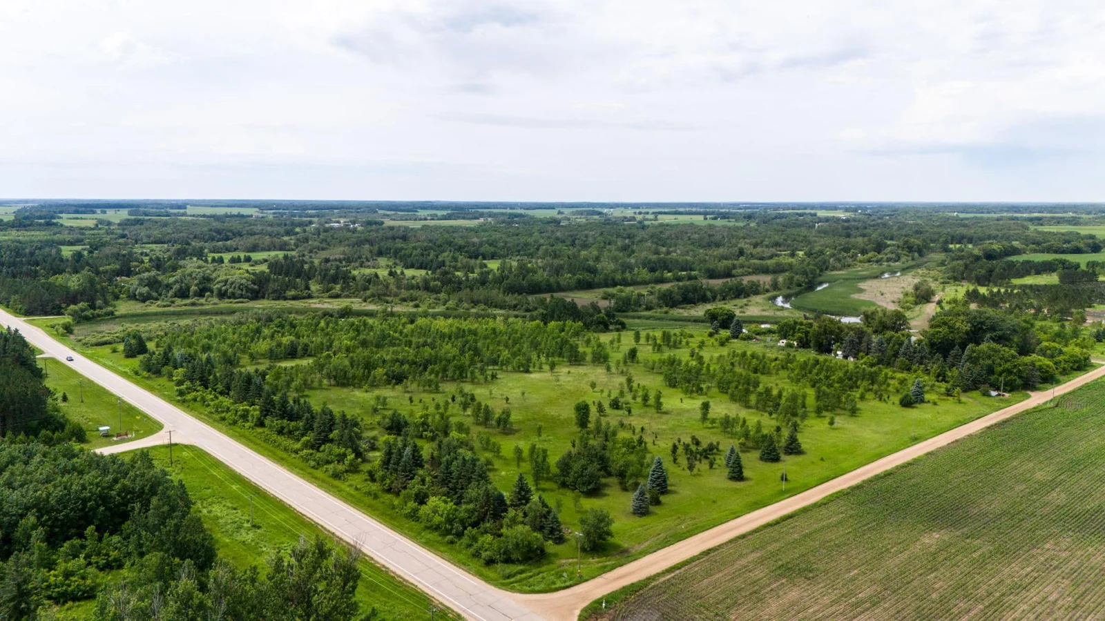 7.39-Acre Lot on the Long Prairie River! Discover your own private escape with 7.39 acres of beautiful land along the Long Prairie River.