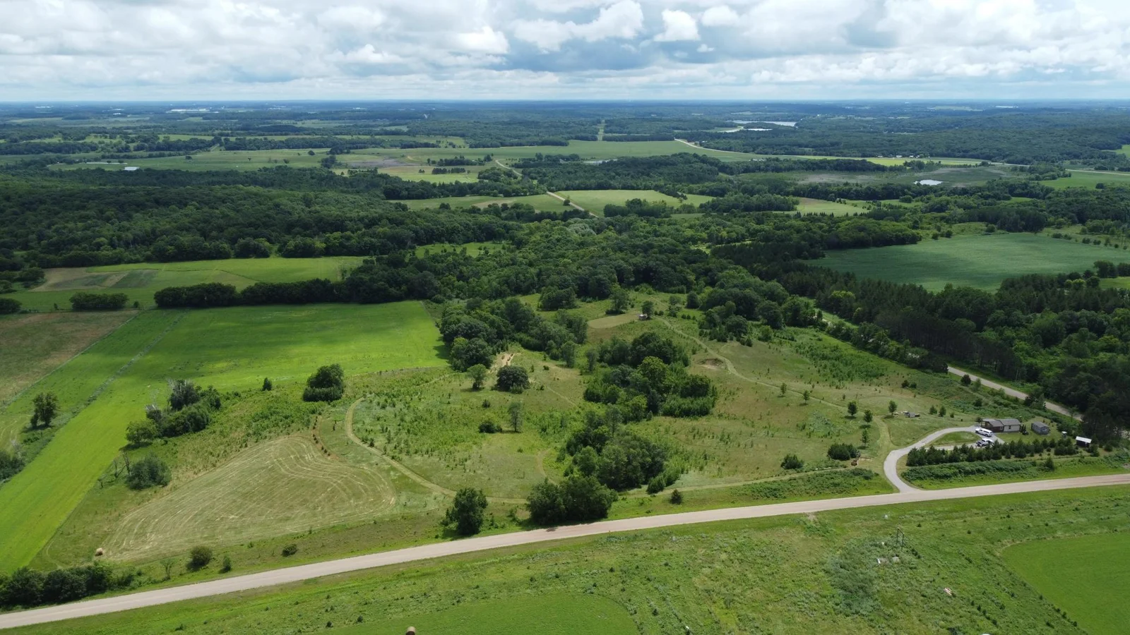 Aerial looking East
