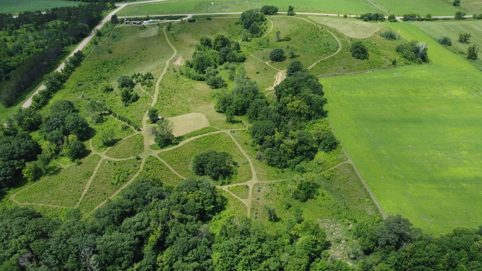 Aerial looking West