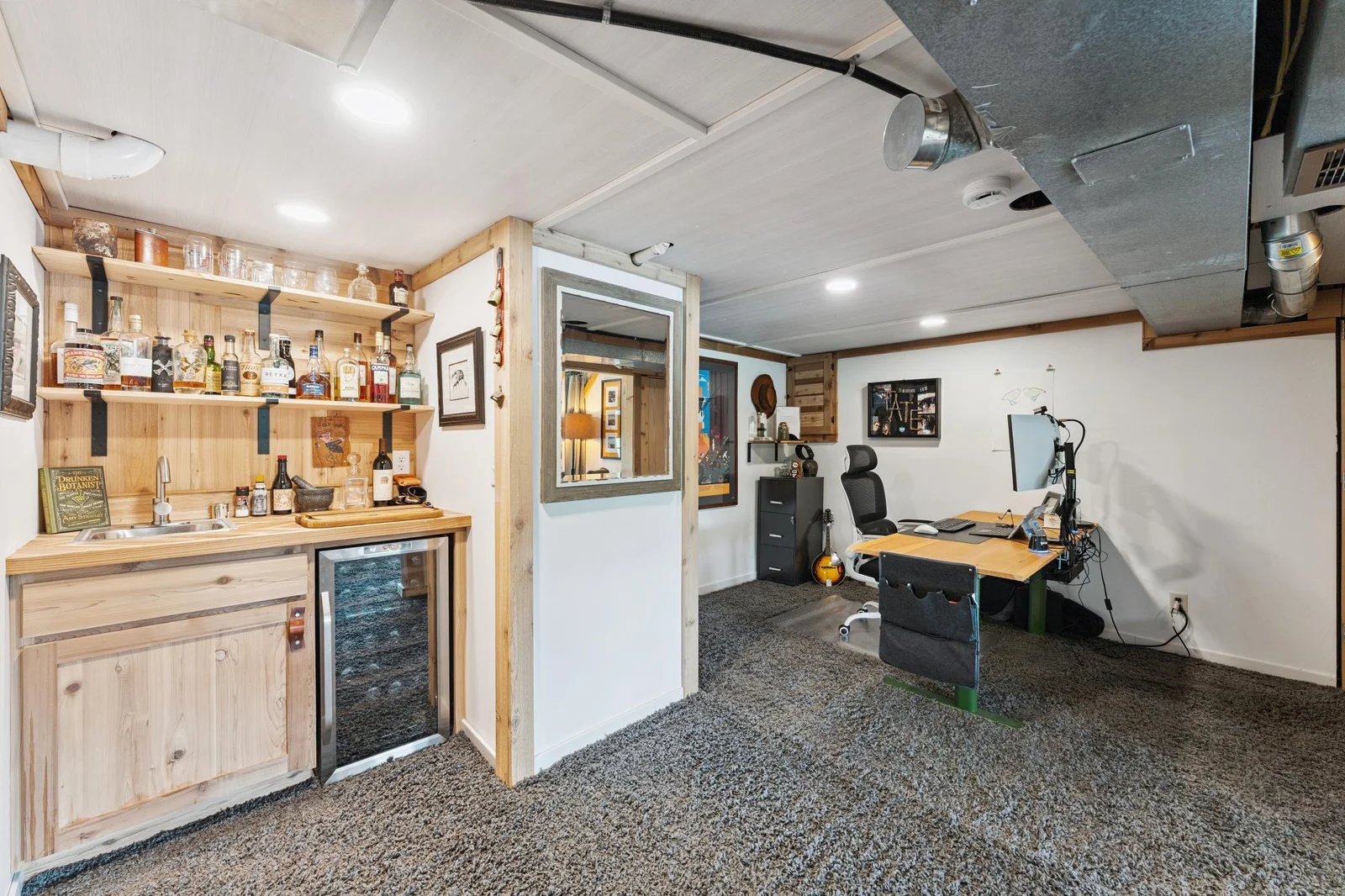 Heated pad underneath the flooring to warm up the space